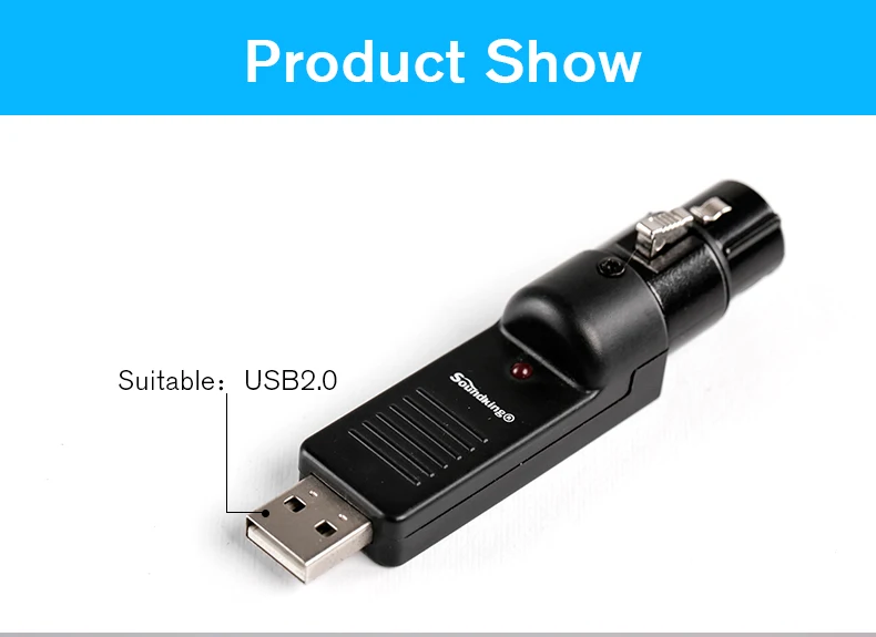 Soundking XLR(F) to USB recorder для преобразования аудиосигнала в цифровой сигнал для сохранения в ПК подходит для динамического микрофона C59