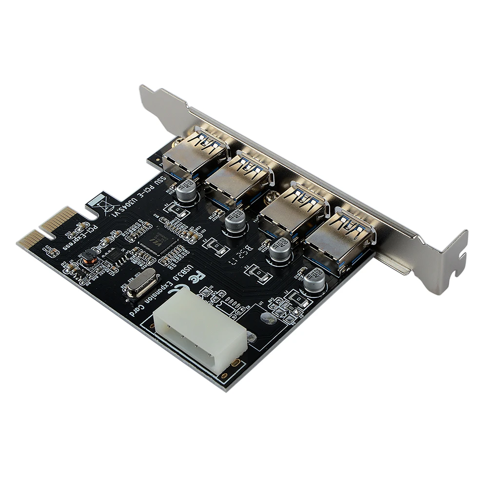 4 Port PCI-E to USB 3.0 HUB PCI Express Expansion Card Adapter 5 Gbps Speed For Desktop Computer Components 4 Port PCI-E to USB 3.0 HUB PCI Express Expansion Card Adapter 5 Gbps Speed For Desktop Computer Components