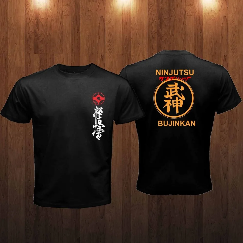 

Brand Clothes Summer 2018 Cheap Crew Neck Men'S Top New Bujinkan Ninjutsu Kyokushin Japanese Martial Art Retro Street Wear Shirt