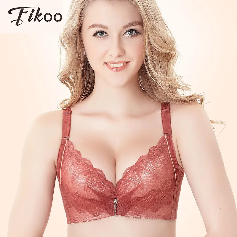 

Fikoo Sexy Push up Deep V Adjustment Bras for Women Intimates Female Bra Tops lingerie B C Bralette