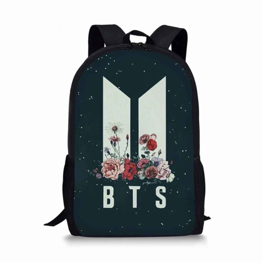 

NOISYDESIGNS BTS Printing cute Pencil Backpacks Children School Bags for Teenagers Girls Bookbag School Shoulder Rucksack