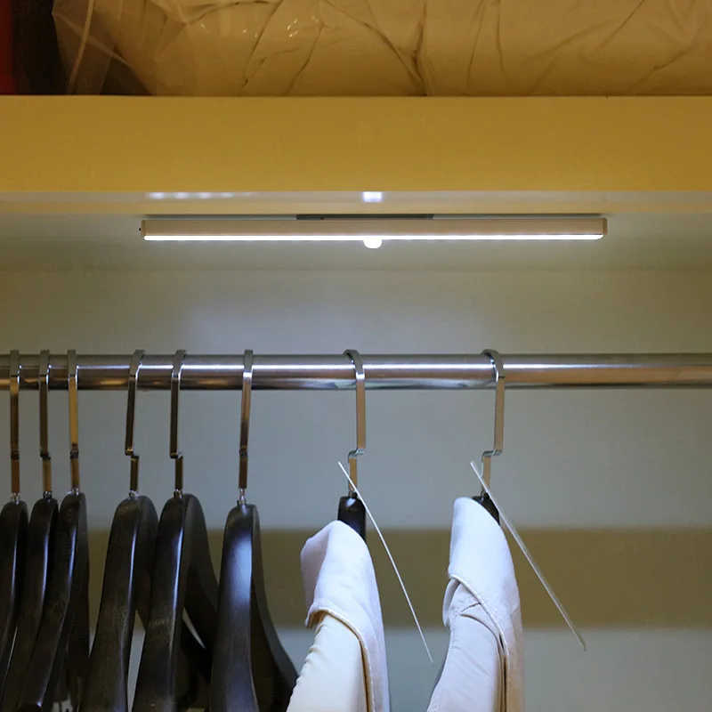  Wireless 20 LED USB Rechargeable Night Light PIR Motion Sensor Light Under Cabinet Wardrobe Closet  - 32825699649