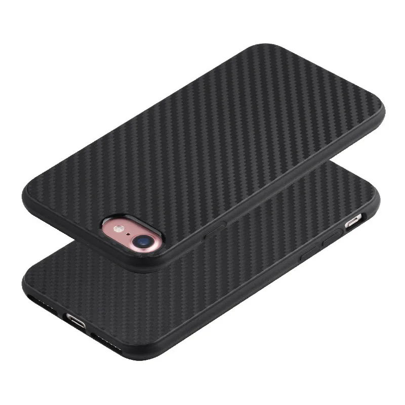 buy Explosion models for iPhoneX xsmax 5S 6 6P 7plus mobile phone case black carbon fiber protective cover shatter resistant shell
