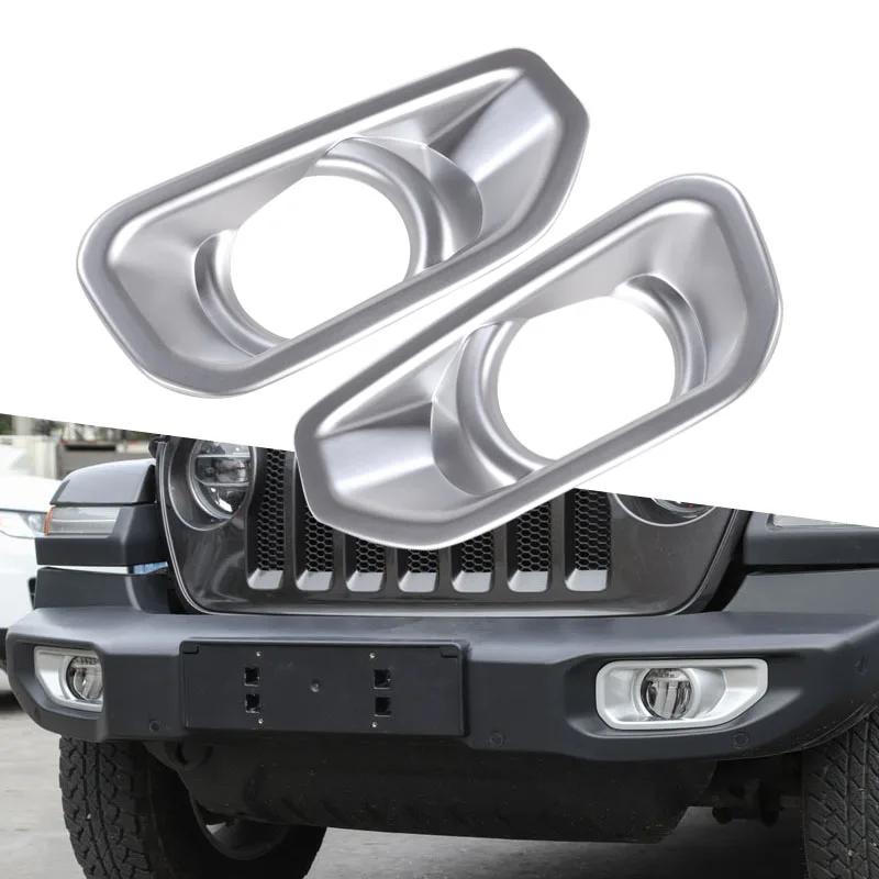 Car Stickers Cover Trim for Jeep Wrangler 2018 Up ABS Car Front Fog Lamp Decoration Cover for Jeep Wrangler JL Car Accessories (26)