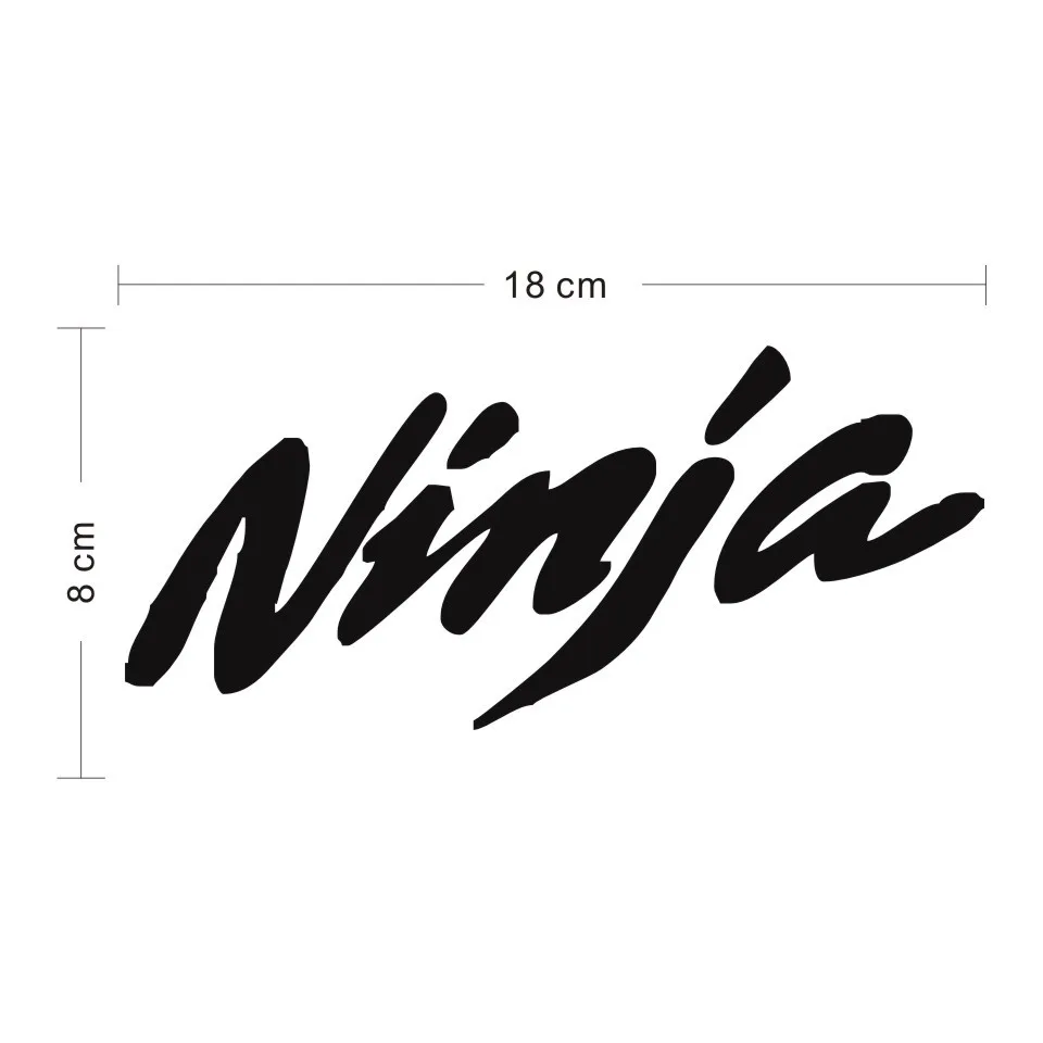Cunymagos NINJA Fun Car Styling Car Stickers Decals Motorcycle Reflector Auto Window Door Decoration Sticker Reflective 18CM8CM (2)