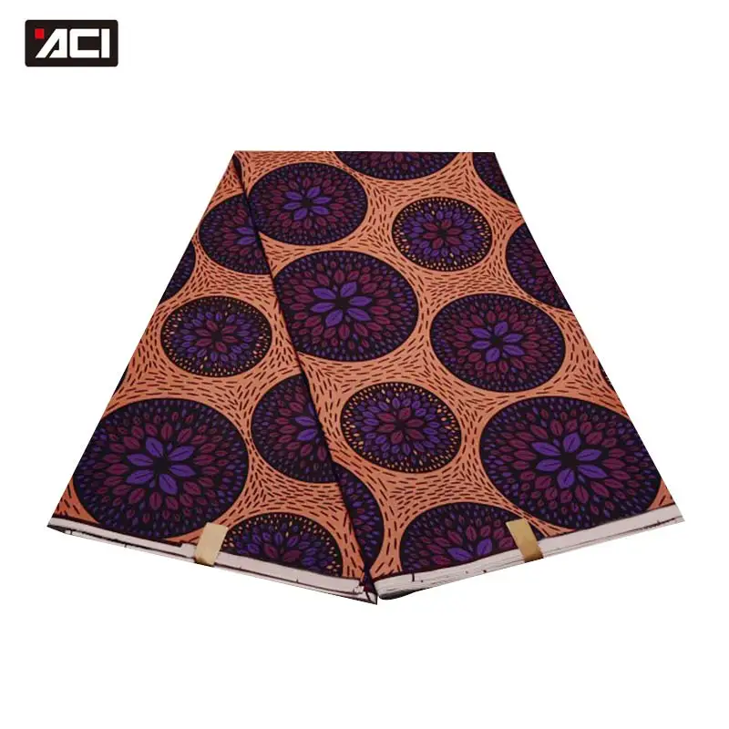 

ACI Fabrics For Patchwork 6 Yards Ankara African Wax Prints Fabric Tissu Africain Polyester Nigeria Wax Batik Fabric For Wedding