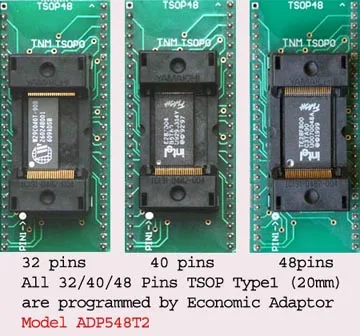 Все TSOP 32/40/48 адаптеры типа 1 (длина штырька 20 мм) модель ADP548T2 для программатора TNM5000