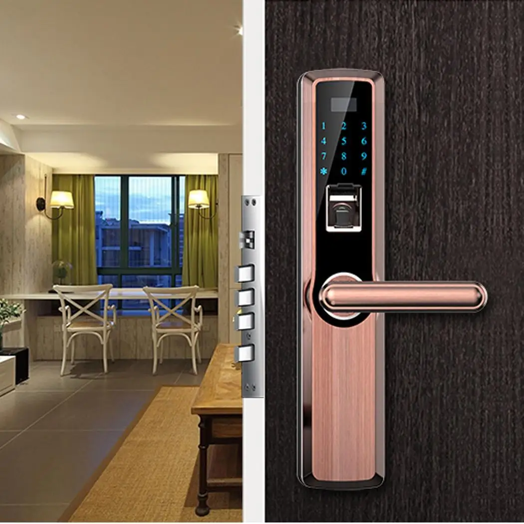 HOJOJODO X2 цифровой дверной замок отпечатков пальцев Сенсорный пароль