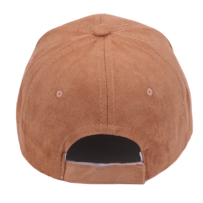 Plain Suede Baseball Caps With No 