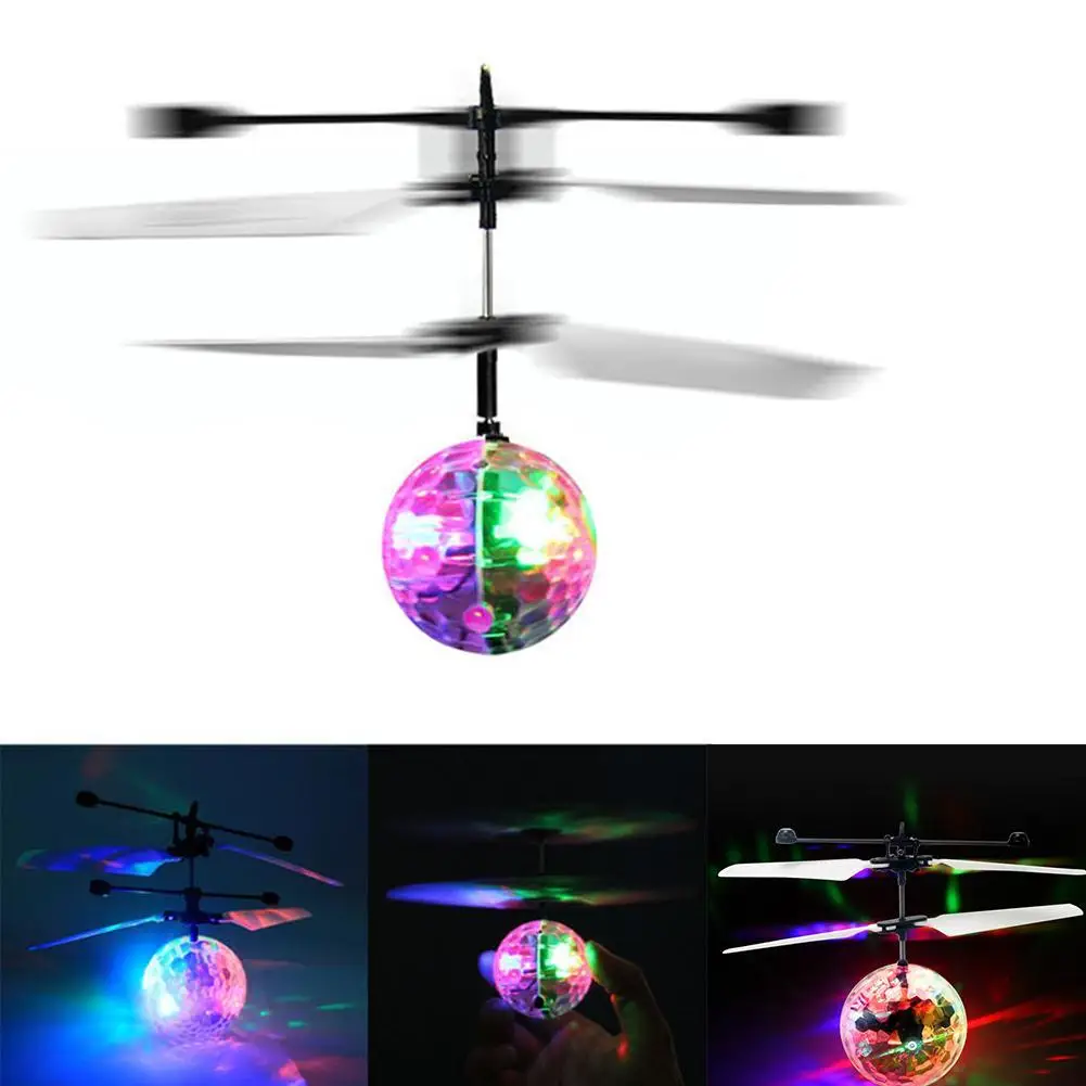 10 unids/pack RC Bola de vuelo luminoso de vuelo bolas infrarrojo electrónico inducción aviones juguetes de Control remoto juguetes luz LED - 3