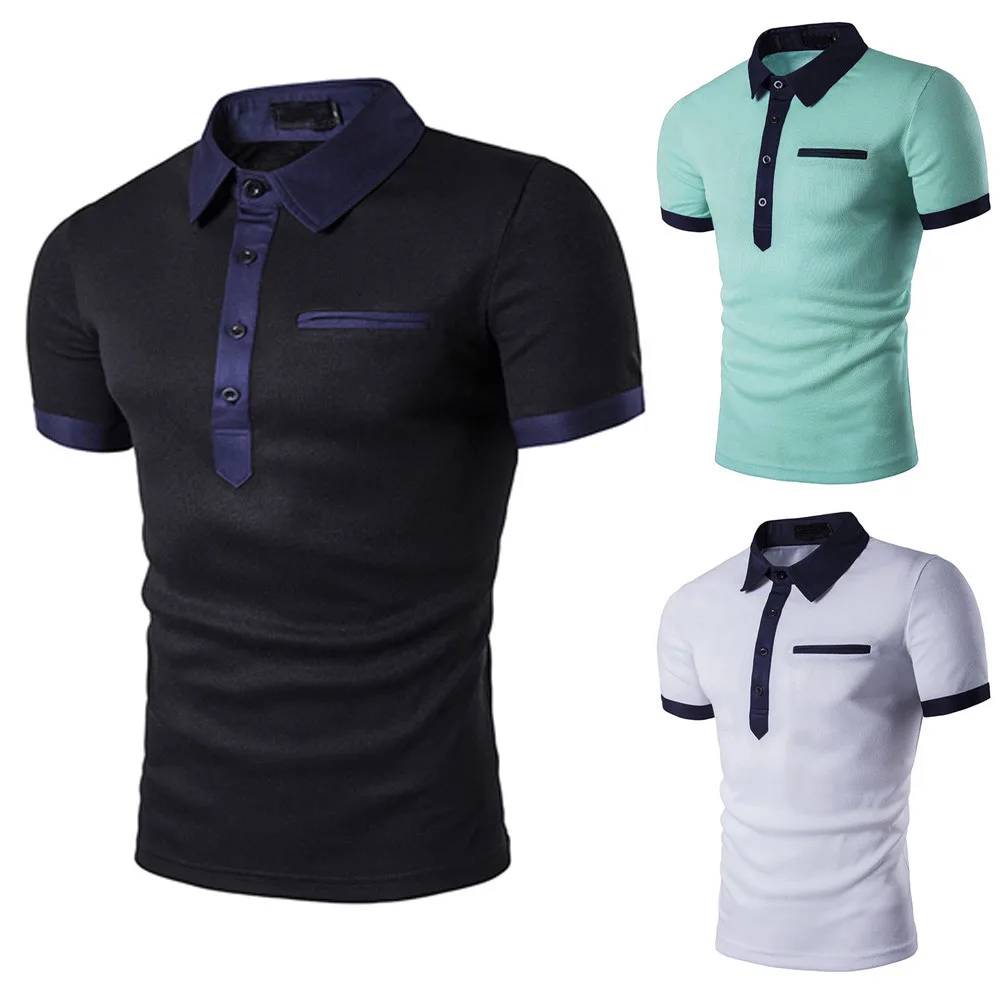 High quality Ripped Hole Short Sleeve Polo classic brand Men Polo Shirt ...