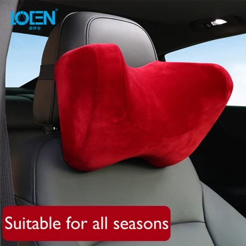 

LOEN Super Soft U Shape Suede Cover Car Headrest Neck Support Pillow Seat Cushion For Benz Maybach BMW Audi Audi Toyota Kia Lada