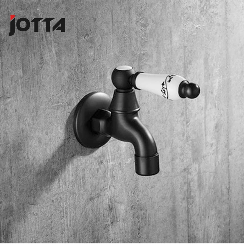 Black mop pool faucet single cold fast opening faucet copper main mop pool atomizing faucet long section Black mop pool faucet single cold fast opening faucet copper main mop pool atomizing faucet long section