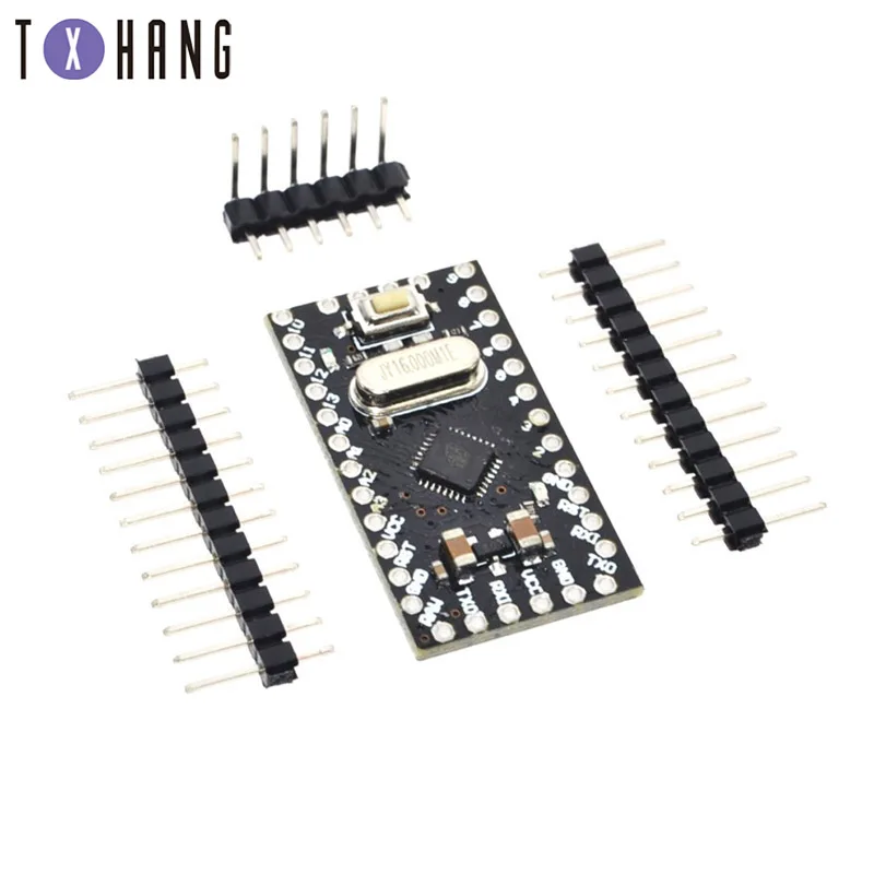 Pro Mini 168/328 Atmega168 5 в 16 м/ATMEGA328P-MU 328P Мини ATMEGA328 3,3 В 8 МГц/5 В 16 МГц для Arduino совместимый нано модуль - Цвет: atm328 5V 16M black