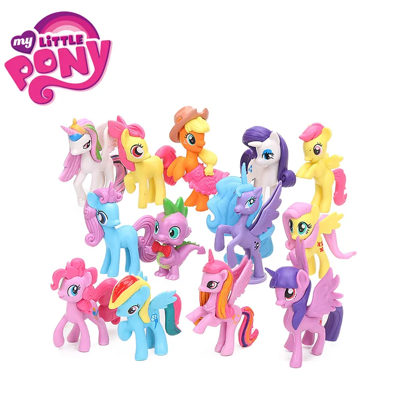 13 шт 5 8 см игрушки My Little Pony мини пони ПВХ фигурки Набор редкость яблоко Джек Спайк