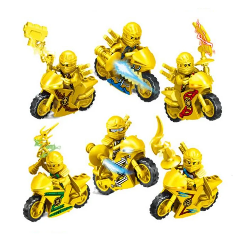 

1 Pcs Lepin Gold Motorcycles Assemblage Building Blocks Weapons Bricks Compatible ABS Blocks Toys For Children Juguetes Gifts