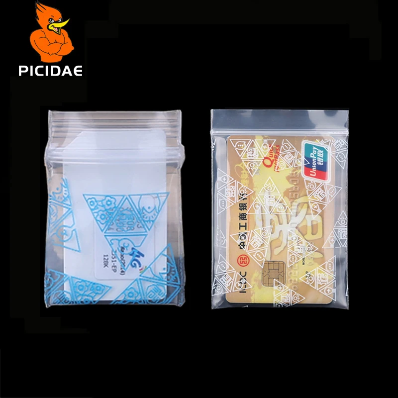 Печать треугольника Миниатюрный Zip Lock Grip Пластиковый Пакет Мешок Пищевые Конфеты