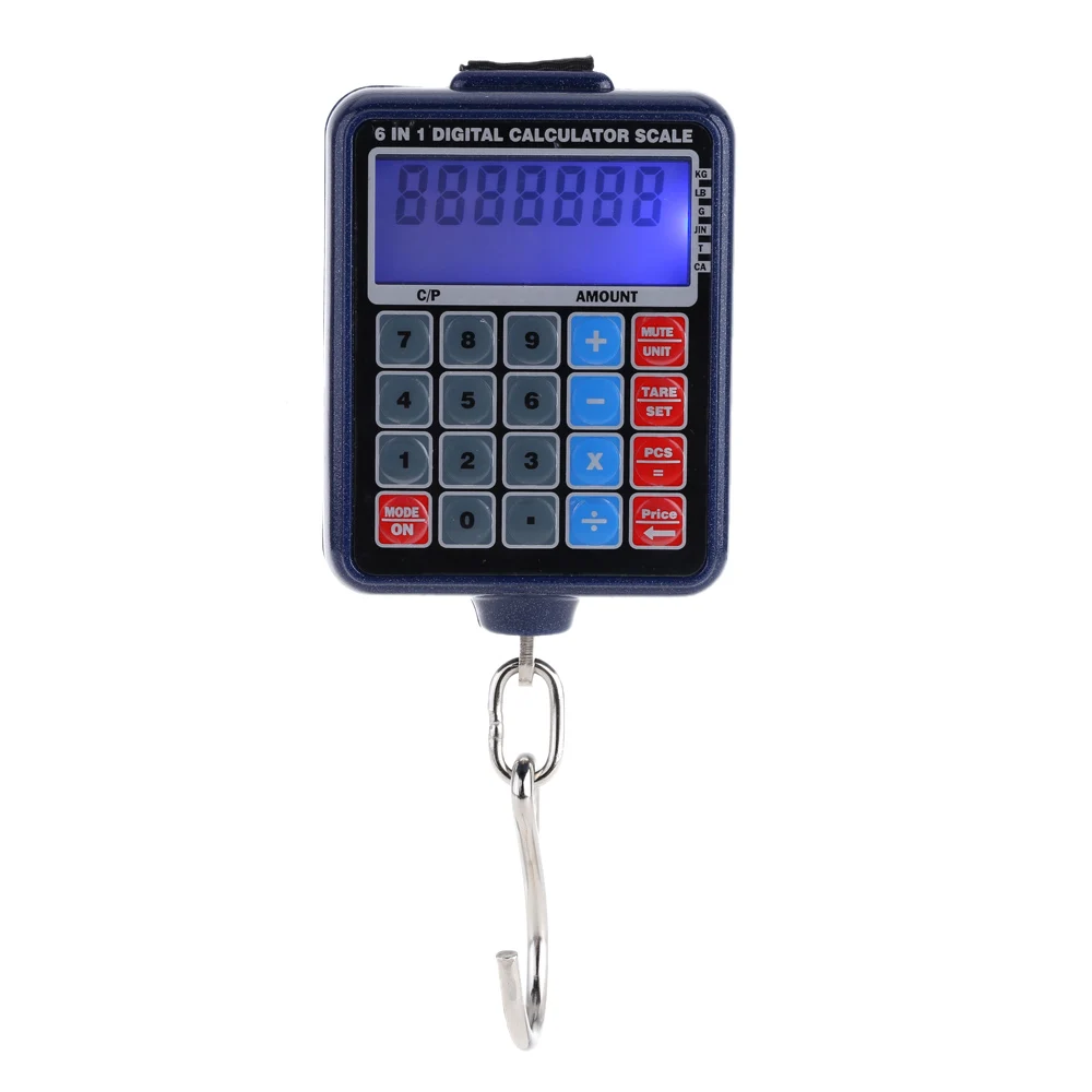 

50kg Scale Temperature Meter Calculator Electronic Hanging Luggage Scale Hand Pocket Scales For Suitcase Kitchen 10g Accuracy