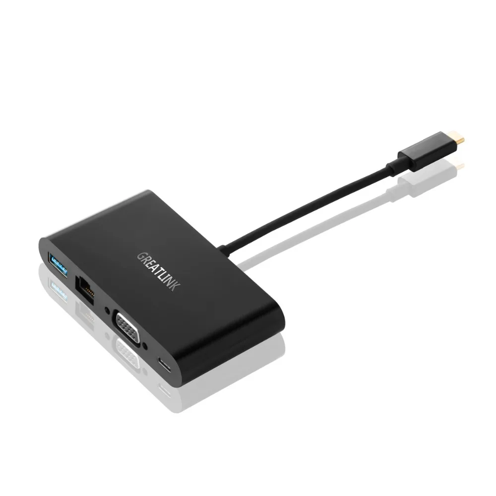 USB C к VGA USB 3,0 Тип Gigabit Ethernet USB Тип C Мощность доставки зарядки для школы, больницы видео конвертер разъем