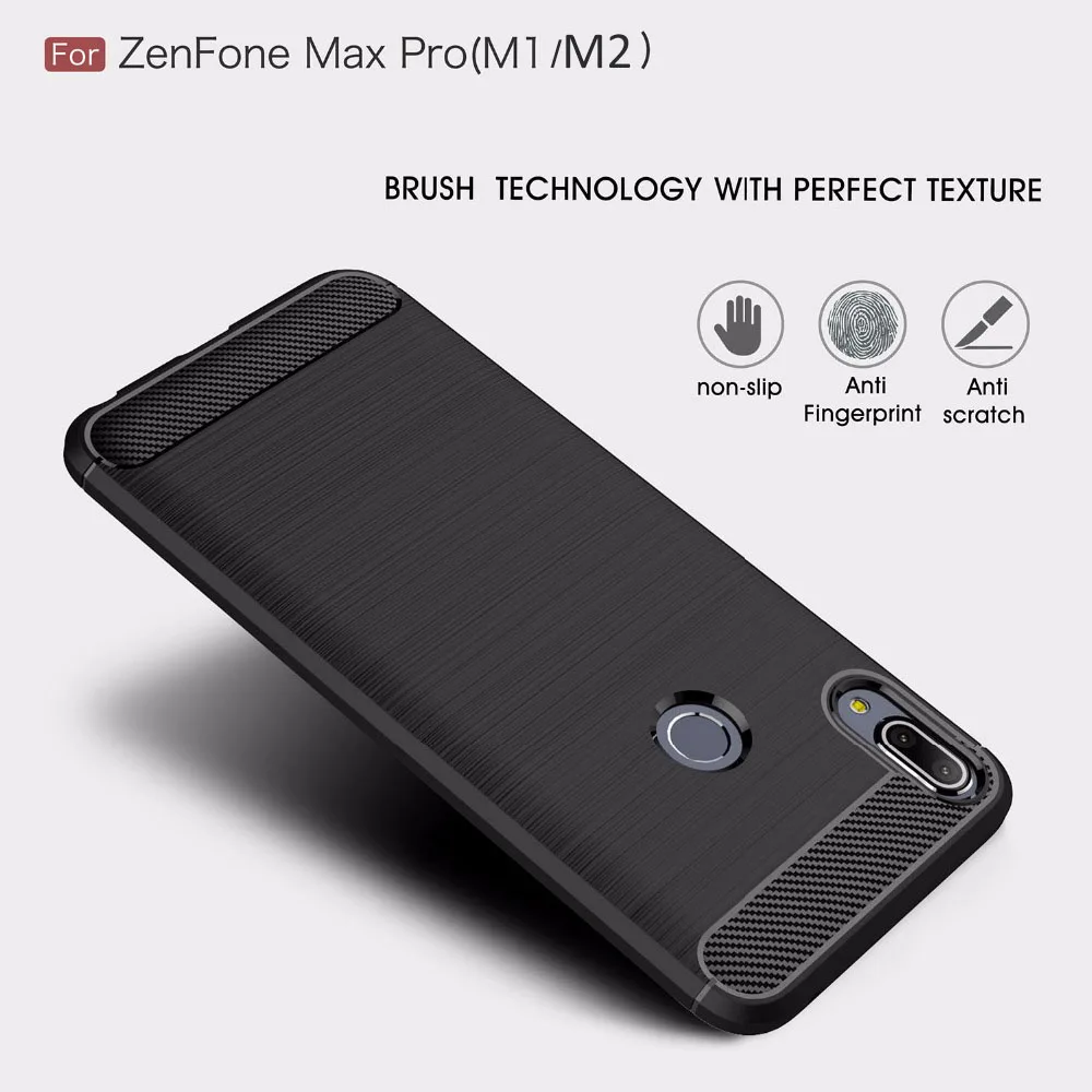 Роскошный чехол для Asus Zenfone Max Pro M1 ZB602KL ZB601KL Мягкий бампер армированный карбоновый