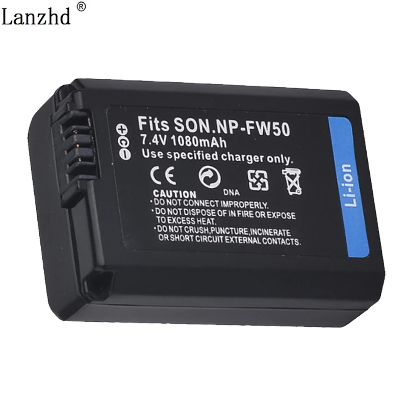 1 Pcs NP FW50 7.4v 1080mAh Replacement battery For Sony Alpha a6500