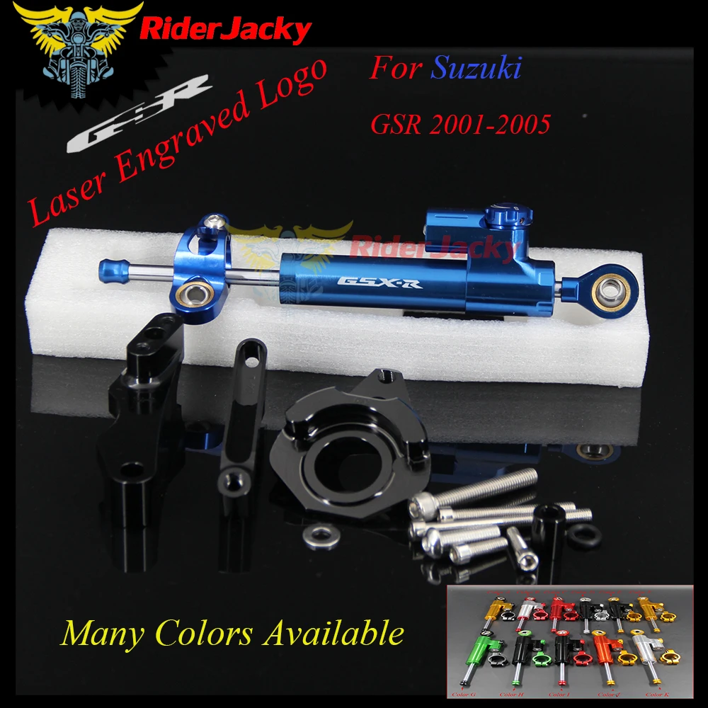 

Motorcycle CNC adjustable Linear Reversed Steering Damper with bracket Support For SUZUKI GSR750 GSR 750 2001-2005 2003 2004