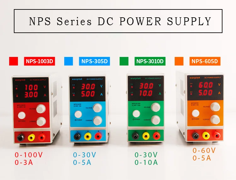 NPS 100V 3A Wanptek Регулируемый источник питания постоянного тока NPS1003D Регулируемый силовой модуль цифровой импульсный источник питания постоянного тока