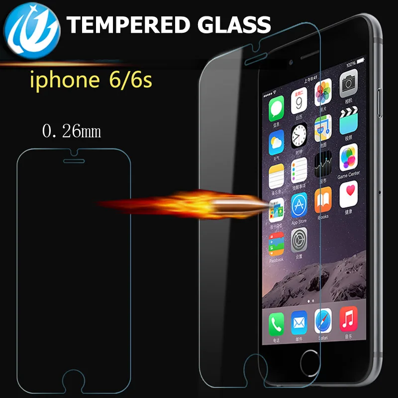 Оптовая продажа 100 шт. закаленное стекло для iPhone 5 6 6s 7 plus Защитная пленка