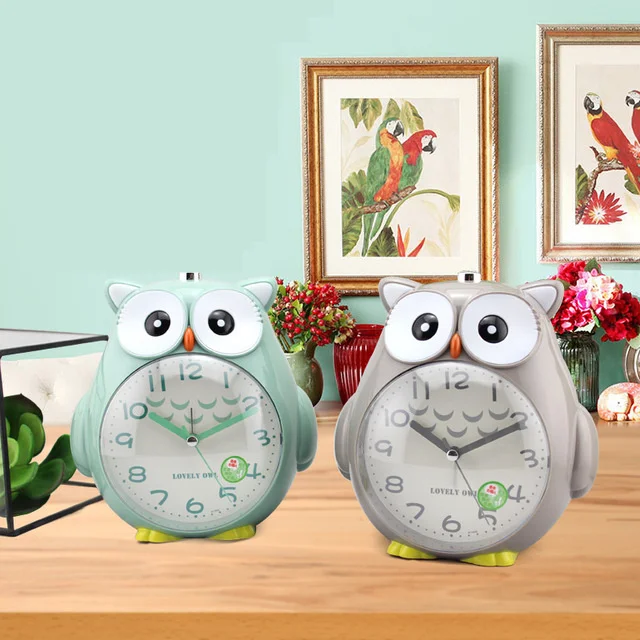 Симпатичные настольные часы Сова часы светящаяся функция будильник для детей друзья подарки бесшумный подметание движение