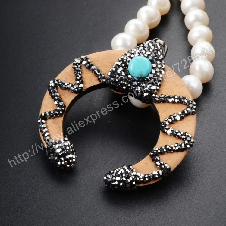 BOROSA 5 шт. Полумесяца Натуральный Коричневый Деревянный Двойной Рог Очарование