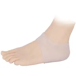 HHFF гель пятки увлажняющий силиконовый носки защитные сухой потрескавшейся кожи ног белый