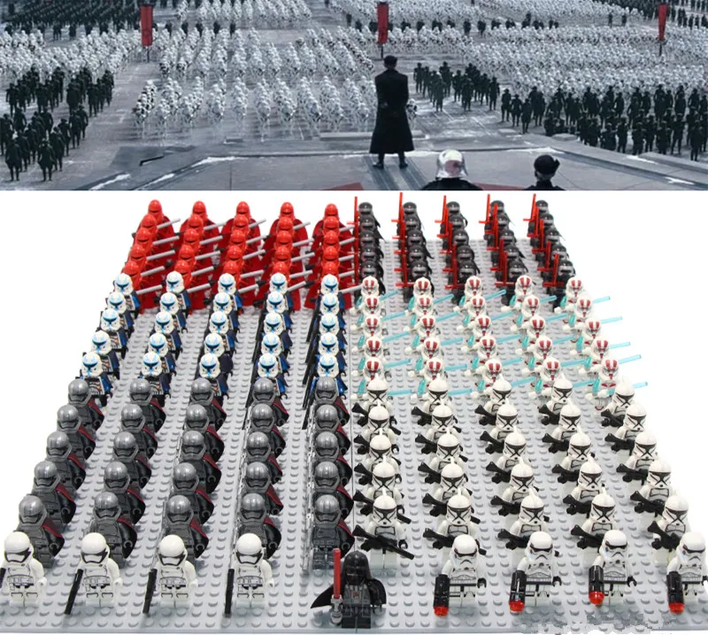 

21PCS Star Wars The Last Jedi Yoda Obi-Wan Darth Vader Storm Trooper Building Block Compatible with Starwars Action Figure