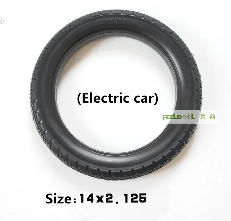 FEELCOOL Electric Car Tires 14x2.125 inches Solid Tire 14*2.125