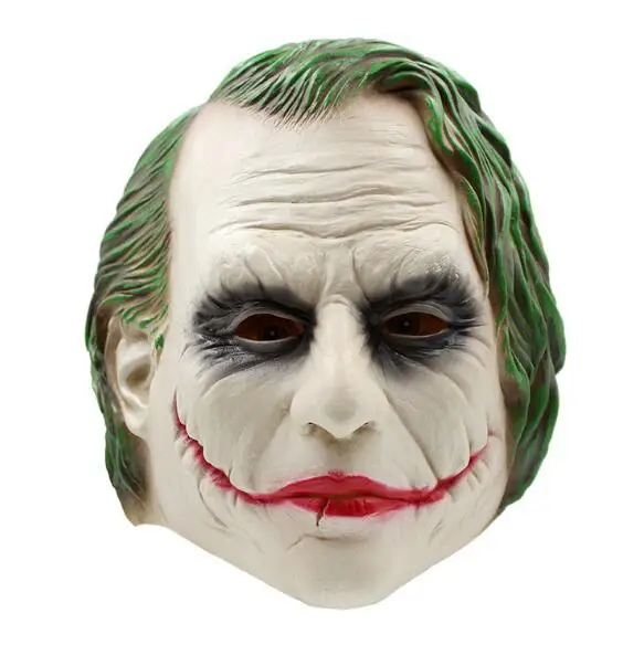Movie Adult Batman Joker Clown Bank Robber Mask Dark Knight Costume