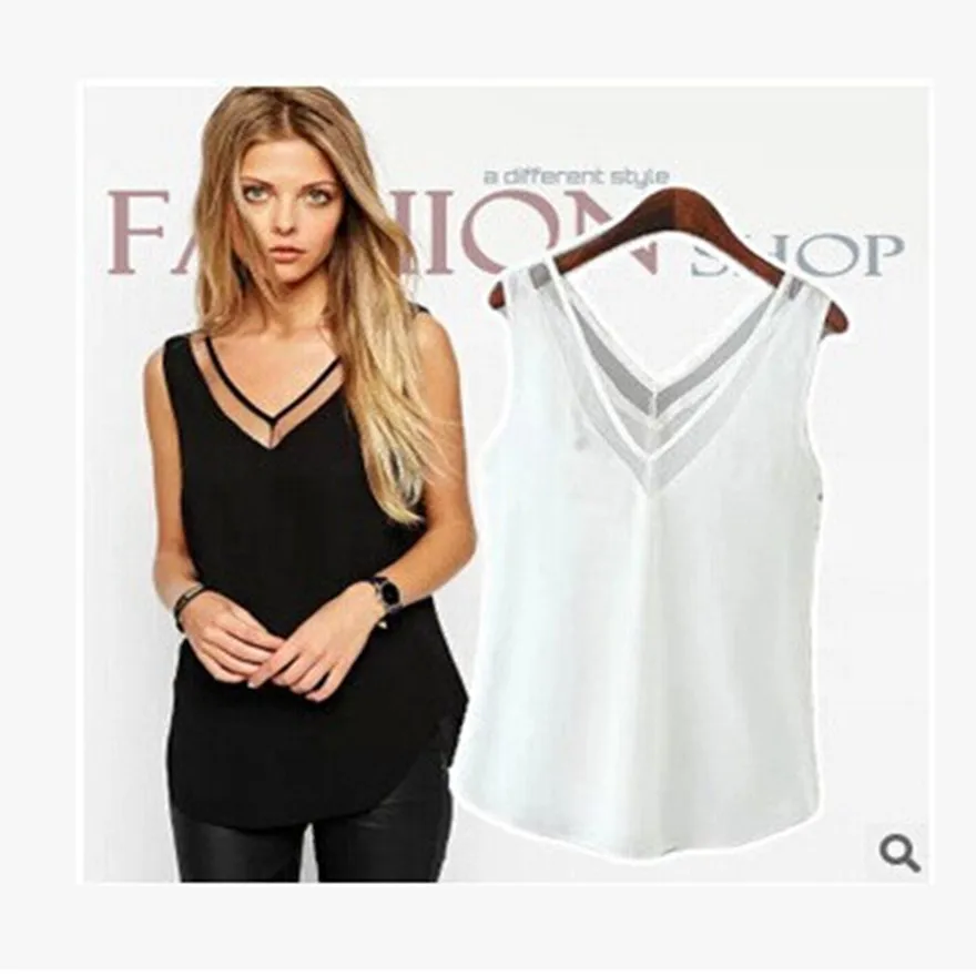 Women Vest Shirt Camis Embroidered Tops Girls Summer