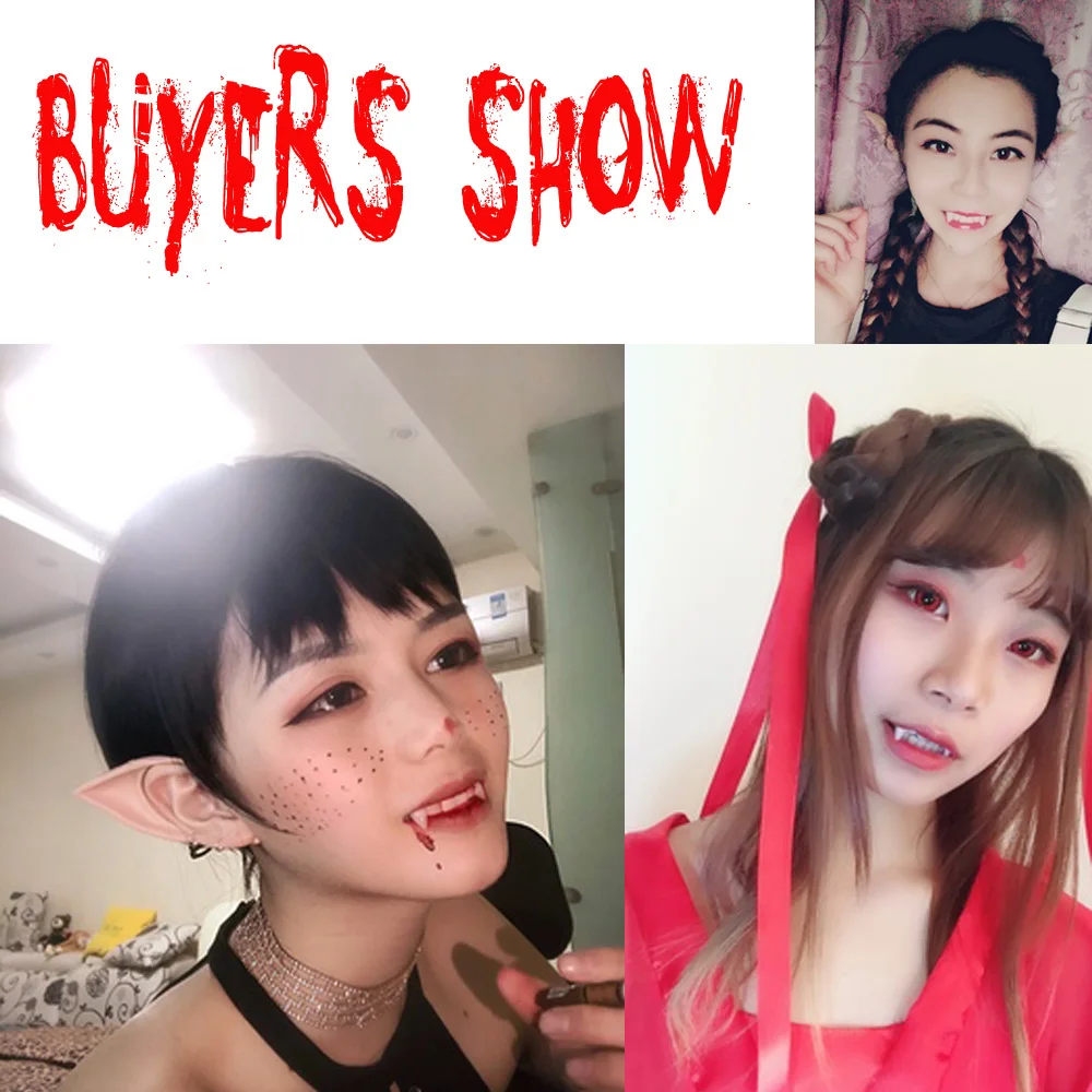 Зубы вампира клыки Halloween Party клей для клыков Косплэй реквизит аксессуары ремонта