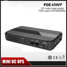 45 Вт мини Портативный UPS с 15/19/24VDC POE(Мощность Over Ethernet) и 5/9/12VDC Интерфейс широкий 85~ 265VAC Напряжение адаптер Встроенный