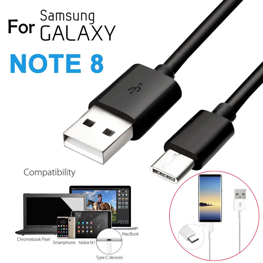 USB C Type 3 1 коннектор для синхронизации данных зарядный кабель шнур Samsung Galaxy Note 8 HUAWEI
