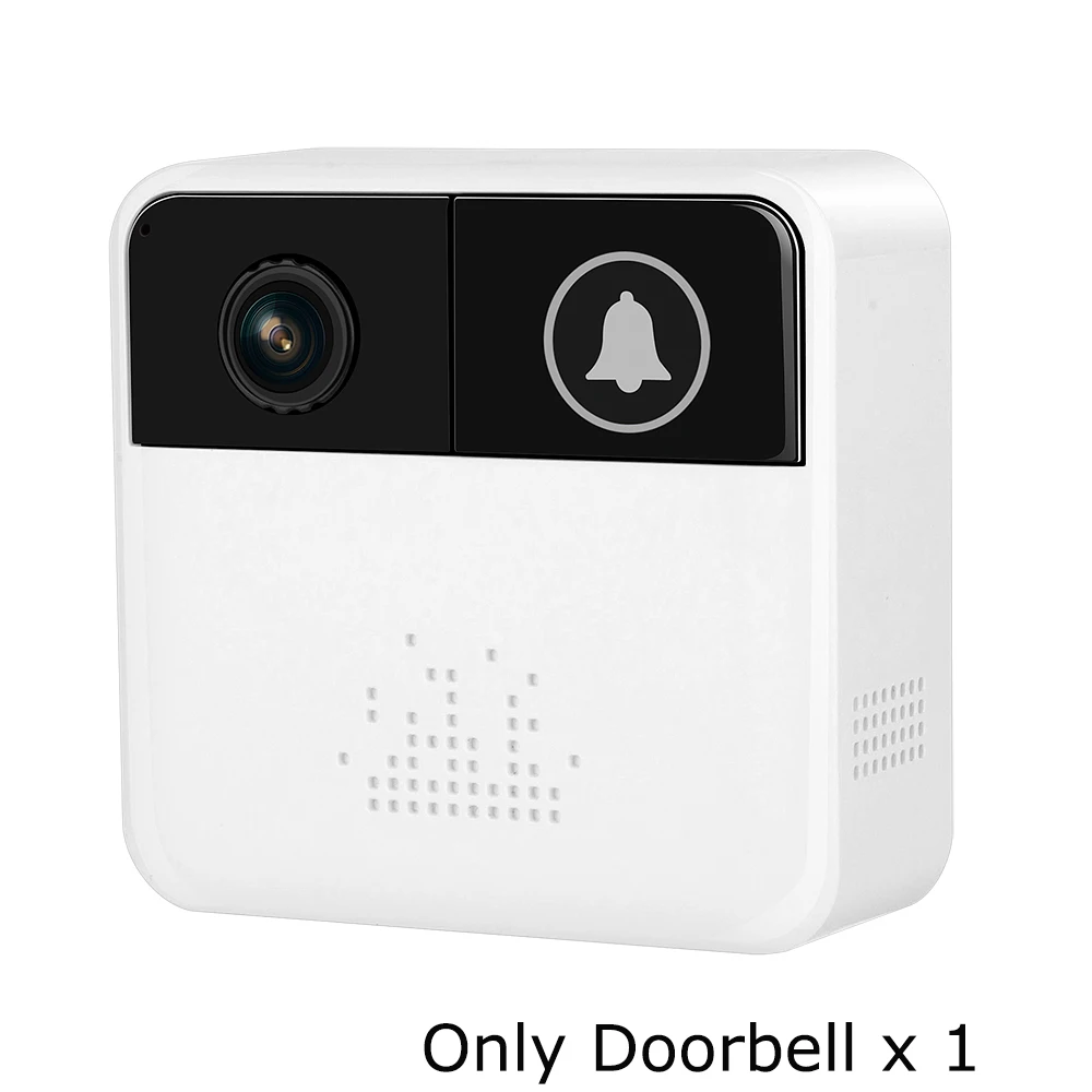 USAFEQLO 720P HD беспроводной wifi дверной звонок батарея дверная камера двухсторонний аудио домофон IP дверной звонок Домашняя безопасность приложение управление - Цвет: Only Doorbell