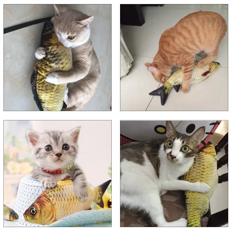 1 шт. забавные игрушки для кошек Catnip забавная в форме рыбы кошка Спящая Подушка