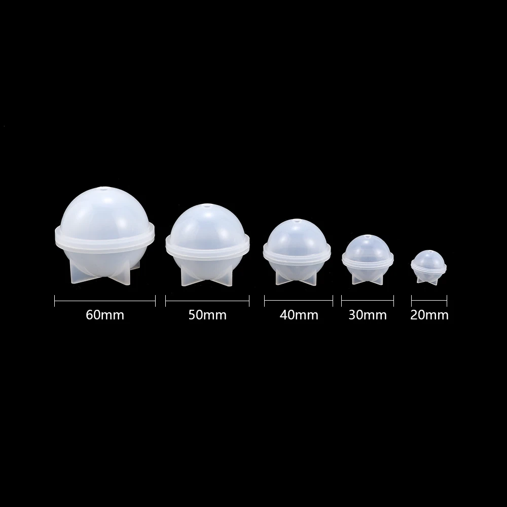 5 размеров на выбор DIY Сфера шарик силиконовая 3D форма для смолы ремесло