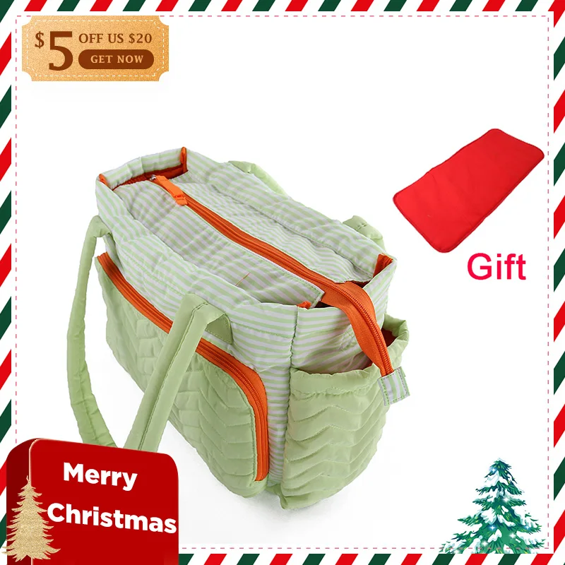 

Stripe Large Bag Women Mummy duffel bag High quality baby Diaper Bag with Pad mommy Baby Nappy Care maternity mom Travel