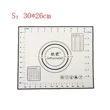 Мягкие фарфоровые кухонные антипригарные силиконовые коврики для выпечки вкладыши для пиццы коврик для теста и помадки кондитерский Лист Аксессуары Черный S