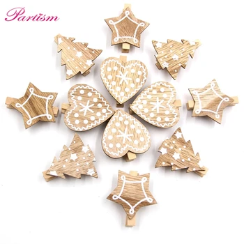 

1Pack Lovely White Wooden Clips Photo Clips Clothespin Clips DIY Craft Home Garden Wedding Party Decoration Pegs Supplies