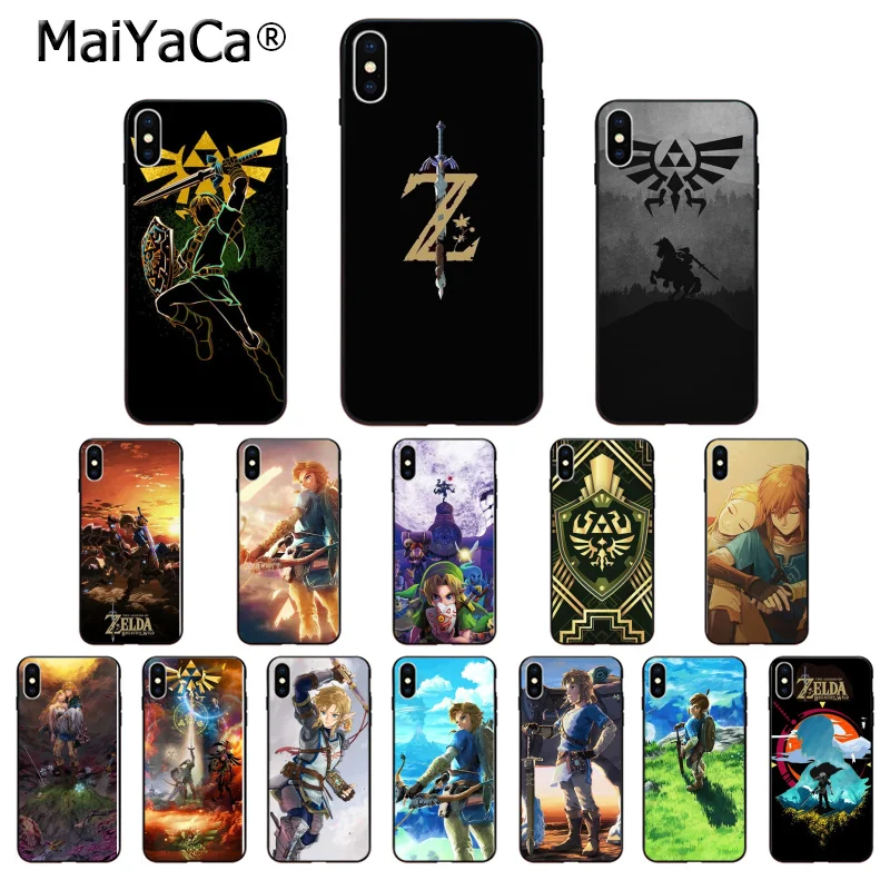 MaiYaCa Legend Of Zeldas черный мягкий чехол из ТПУ для Apple iPhone 8 7 6 6S Plus X XS MAX 5 5S SE XR мобильного