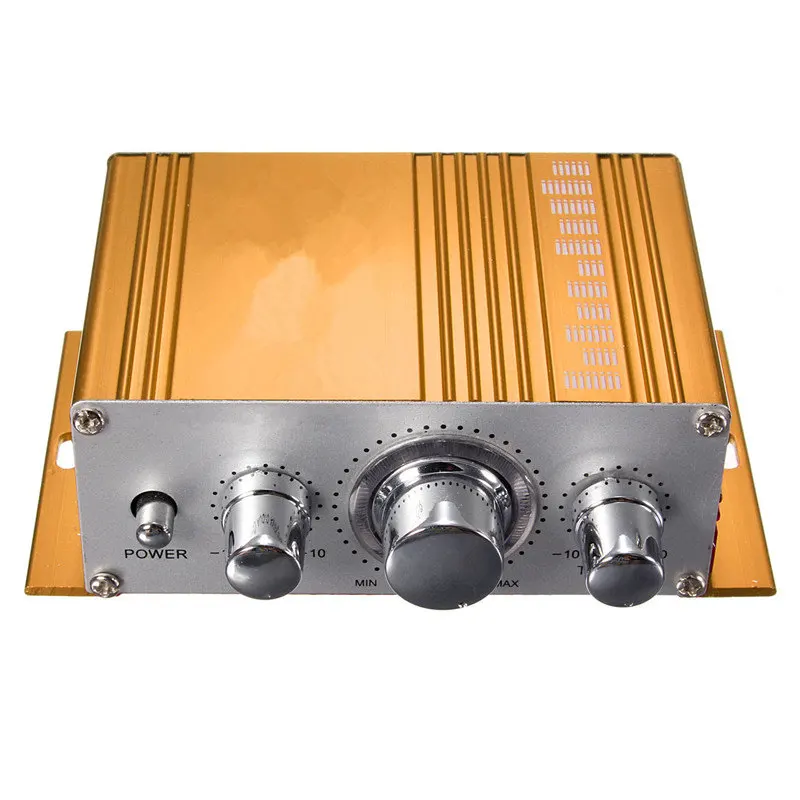 12 V Venta caliente Mini Hi-Fi Stereo amplificador de Audio MP3 Auto 2 Cananal estéreo DVD altavoz Azul Rojo amarillo