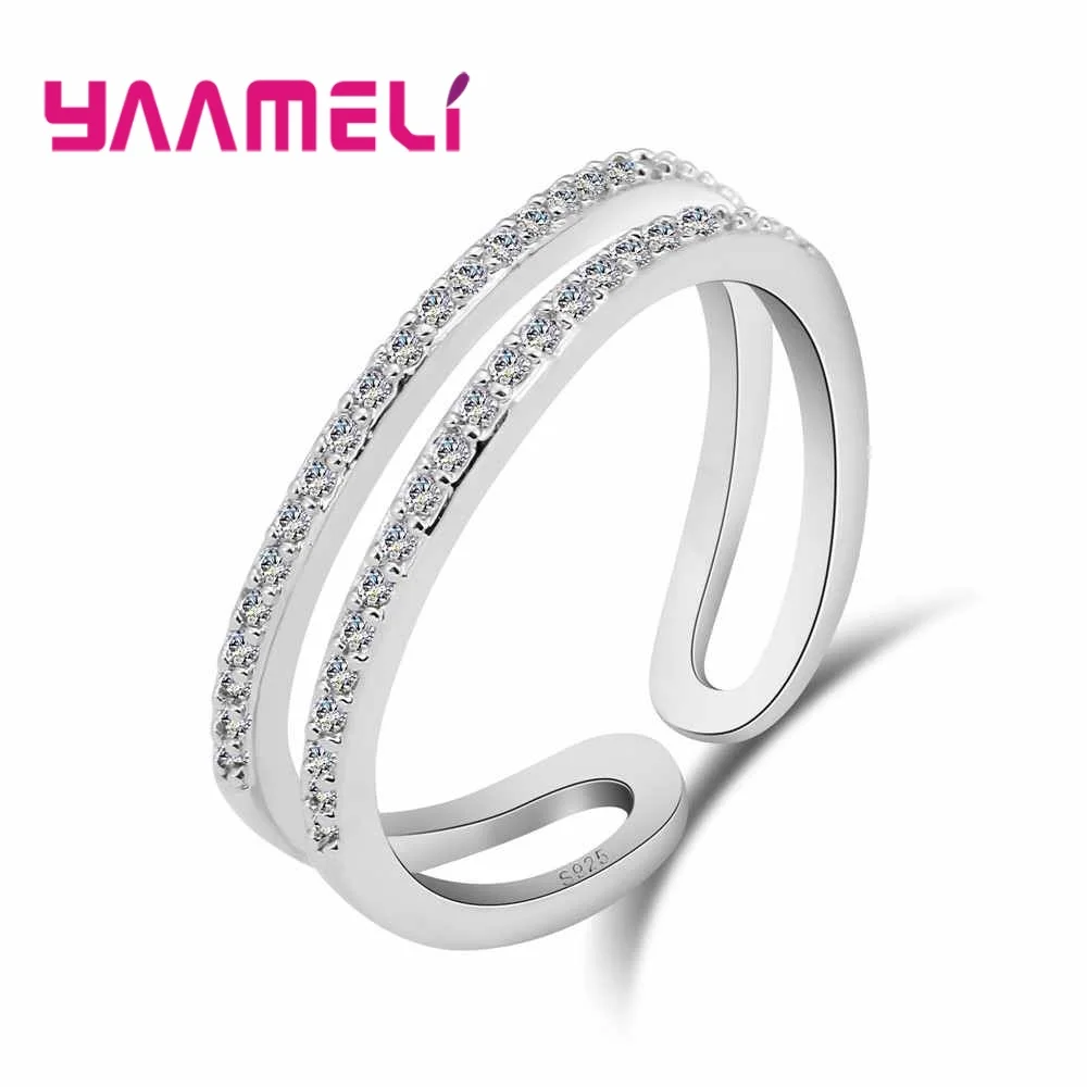 7 Designs Fashion Women Finger Band Rings 925 Sterling Silver Jewelry