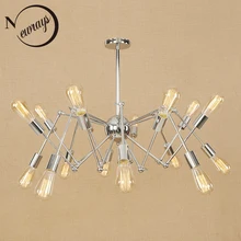 Modern iron spider pendant light Loft industrial lamp retro LED E27 with 6/8/10/16 lights for parlor hotel living room bedroom lukloy pendant lights industrial hanging spider light modern lamp light adjustable nordic retro living room loft light lamp