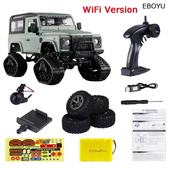 EBOYU FY003AB WiFi 2.4Ghz 1/16 4WD Snow Tires Truck Off road RC Truck