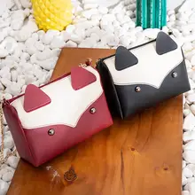 THINKTHENDO для женщин и девушек; с украшением в виде кошачьих ушек для девочек с изображением мультипликационных персонажей, Малый из искусственной кожи Сумка через плечо, перекрёстная сумка